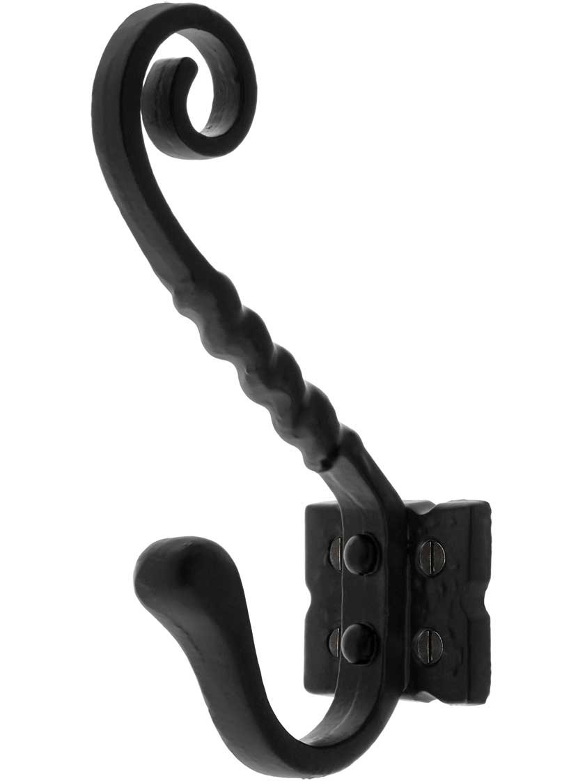 Robustline Cast Iron Coat Hook Premium Hardware for Door Cabinet Window Furniture and Interior Use